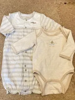 used ベビー服　ロンパース　キムラタン　2wayカバーオール 2枚セット