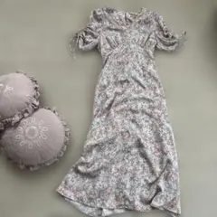 SNIDEL フローラルプリント マキシドレス