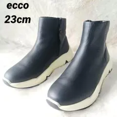 ecco　エコー　サイドジップ　サイドゴアブーツ　厚底　レザー　ブラックのサムネイル
