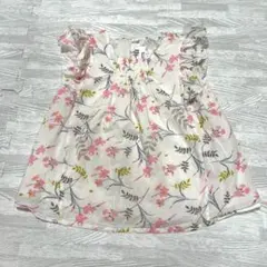 Bonpoint フラワープリント 半袖ブラウス 6 116