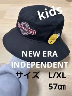 キッズ NEW ERAハット バケハ L/XL INDEPENDENT 帽子
