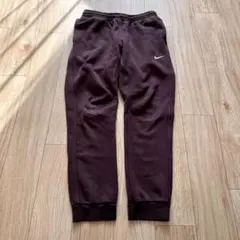 NIKE スウェットパンツ L / Bordeaux Brown 刺繍ロゴ