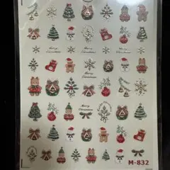 【新品入荷】クリスマス❄︎3D ネイルシール 装飾シール2枚セット クマちゃん
