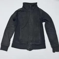 AKM ジャケット　スウェット　ダブルジップ　ブラック　厚手　トラックジャケット