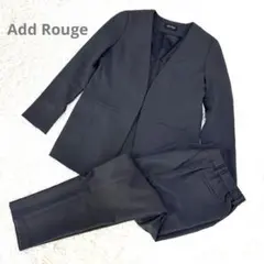 極美品✨Add Rouge ダークグレー 春夏素材ビジネスノーカラーパンツスーツのサムネイル