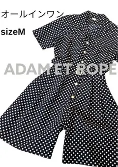 ADAM ET ROPE アダムエロペ　ドット柄オールインワン サロペット 38のサムネイル