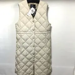 新品　TAION ×LIMONTA キルティングロングダウンベスト　Vネック