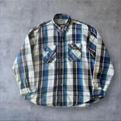 好配色黒青白緑　FIVE BROTHER ヘビーネルサイズ XXL 80年代