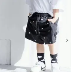 ローリーズファームキッズ　ナイロンハートシシュウショートパンツ