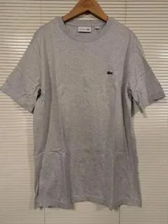 ラコステ エコダイクルーネックTシャツ 半袖 M グレー ワンポイント 