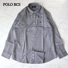 タグ付♡POLO 長袖シャツ チェック柄 XL ボタンダウン ポニー刺繍 近年のサムネイル