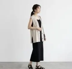 【ショコラフィーネローブ】グリーンパークス 新品 コットン ベスト ジレのサムネイル