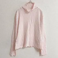 s0900 【フェリシモ】 長袖トップス ピンク シャーリング ストレッチのサムネイル