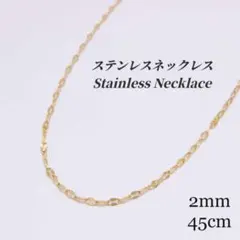 ステンレス リップチェーン ネックレス ks059 ゴールド