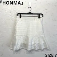 ゴルフウェア【HONMA】メッシュ二重仕様スカート　ミニスカート　白　7のサムネイル