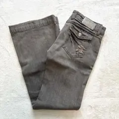 CECIL McBEE ベルボトム フレアデニム パンツ　グレー S y2k