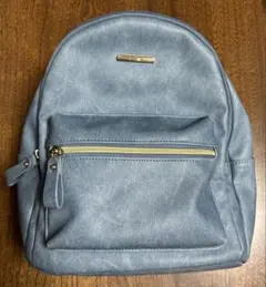 Honeysブルー デニム調ミニリュック 前面2箇所ポケット付きusedのサムネイル