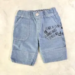 短パン　ハーフパンツ　半ズボン　90cm 水色　マリン柄　男の子　春夏ブランドのサムネイル