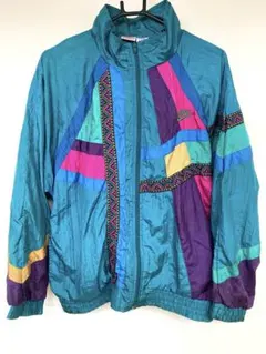 レア柄 90s オールドナイキ 刺繍 ナイロンジャケット マルチ