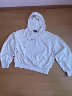 Lovetoxic フード付きクロップドパーカー160cmホワイト