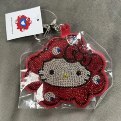 ミャクミャク×ハローキティ キラキラレザーキーホルダー