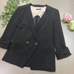 【美品】スコットクラブ　テーラードジャケット　ダブル　ストレッチ生地