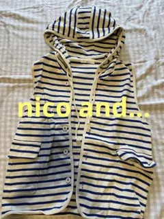 匿名発送　値下げニコアンドボーダーフード付きベスト