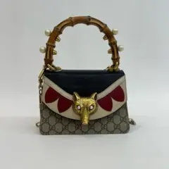 GUCCI グッチ GGスプリーム フォックスモチーフ ショルダーバッグ