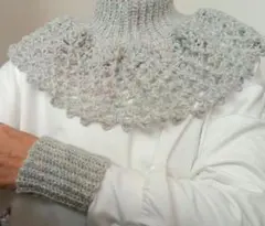 ネックウォーマー&リストウォーマー　ブルートパーズ