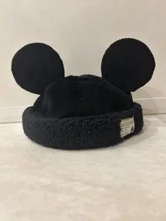 東京ディズニーリゾート　ミッキー　ボアキャップ　ブラック　黒　カチューシャ