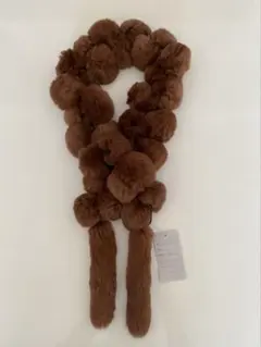 ラビットファー ブラウン ストール 120cm