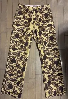 40s 50s ダックハンターカモ ベイカーパンツ コの字留め vintage