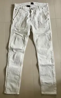 AKM × Lee LB0064ストレッチ　ホワイトデニムパンツ　ジーンズ　白Mのサムネイル