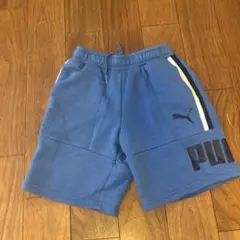 美品　PUMA スウェットハーフパンツ 130サイズ 青