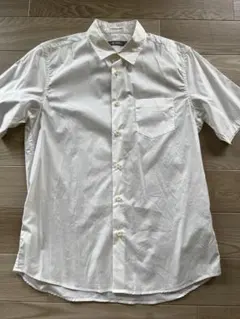 nano universe ホワイト半袖シャツ