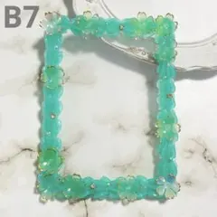 B7L版♡ホイップデコ硬質ケース♡クリアグリーン♡2種の桜♡縦横両用②