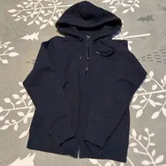 OLD UNIQLOダブルジップ パーカー Y2K 00s 短丈 ネイビー