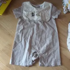 ストライプ襟付きロンパース 12-18M