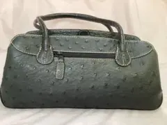 オーストリッチレザー ブラックショルダーバッグ　本革　ZAO 美品　2way