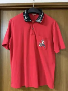 赤色 ポロシャツ 刺繍デザイン