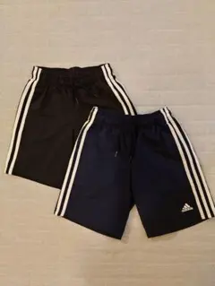 アディダス　キッズ ハーフパンツ2着 140cm ブラック・ネイビー