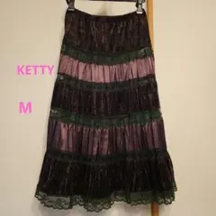 【美品】KETTY レースベロアスカート Mサイズ　ギャザーのサムネイル