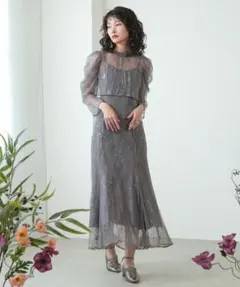 3way レースボレロセット フレア 結婚式 お呼ばれ パーティー ドレス