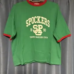 SPOC STORE リンガーTシャツ グリーン