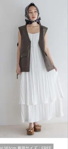 新品未使用タグ付き❣️ジーナシス　キャミワンピース　サンデードレス