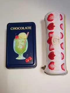 メリーチョコレート 2024 いちごポーチ はじけるキャンディチョコレート 空缶