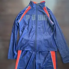 ビィンテージPUMA ジャージ上下セット ネイビー/オレンジ