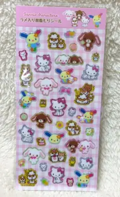 サンリオキャラクター★ラメ入り樹脂もりシール★正規品