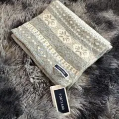 PORTLAND　雪の結晶柄　マフラー　Fサイズ　グレー系　タグ付き　未使用