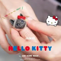 HELLO KITTY × ジャム猫 FACE RING シルバー サファイアのサムネイル
